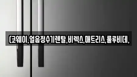 (코웨이,얼음정수기렌탈,비렉스,매트리스,룰루비데,