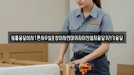 원룸용달이사1톤사무실포장이사안마의자이전설치용달꾸러기용달