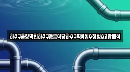 경기 안산 단원구 대부동동 부근에서 찾은 하수구 역류 4곳