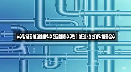 누수탐지공사고압세척수전교체하수구변기싱크대소변기막힘뚫음수