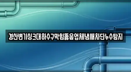 경산변기싱크대하수구막힘뚫음업체냄새차단누수탐지