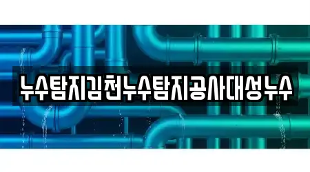 누수탐지김천누수탐지공사대성누수