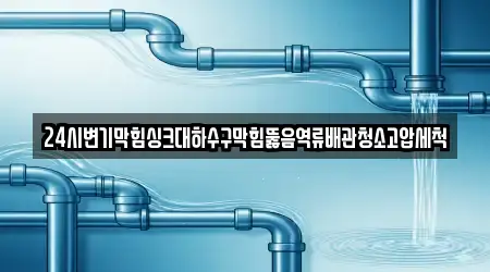 24시변기막힘싱크대하수구막힘뚫음역류배관청소고압세척
