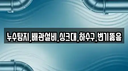 누수탐지,배관설비,싱크대,하수구,변기뚫음