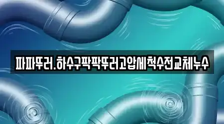 파파뚜러.하수구팍팍뚜러고압세척수전교체누수