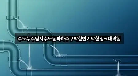 수도누수탐지수도동파하수구막힘변기막힘싱크대막힘