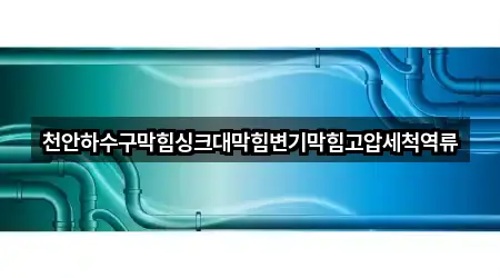 천안하수구막힘싱크대막힘변기막힘고압세척역류