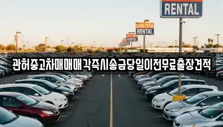 강원특별자치도 원주시 판부면 중고차매매 전문 관허중고차매매매각즉시송금당일이전무료출장견적