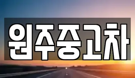 강원특별자치도 원주시 판부면 중고차매매 전문 원주중고차