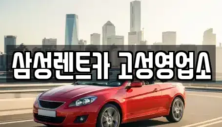 경상남도 고성군 렌트카 전문 삼성렌트카 고성영업소