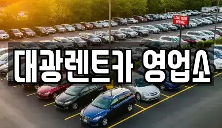 광주광역시 광산구 수완동 렌트카 전문 대광렌트카 영업소