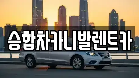 대전광역시 유성구 도룡동 렌트카 전문 승합차카니발렌트카