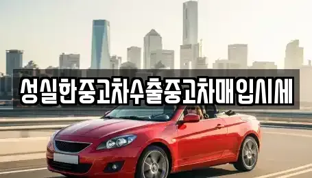 전북 전주시 완산구 상림동 중고차매입 전문 성실한중고차수출중고차매입시세