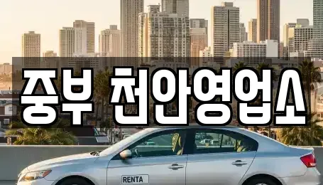 충남 천안시 서북구 쌍용동 렌트카 전문 중부 천안영업소